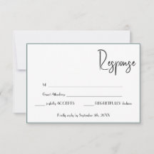 Response Wedding Card