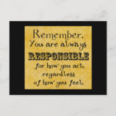 Responsibility Quote Briefkaart (Voorkant)