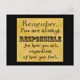 Responsibility Quote Briefkaart