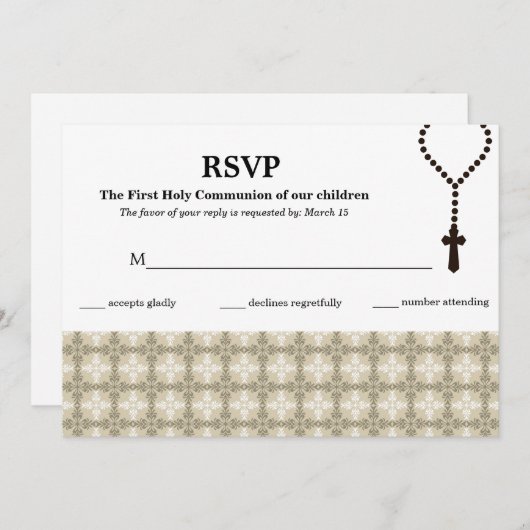 Responskaart Heilige Communie Kaart (Voorkant / Achterkant)