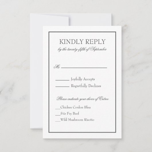 Responskaart RSVP Kaartje (Voorkant)