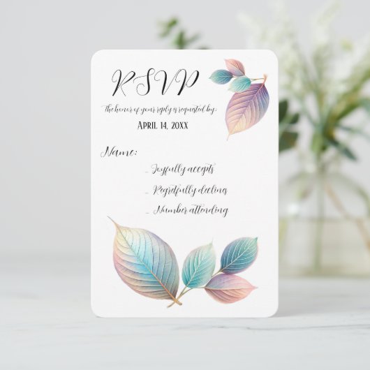 Responskaart RSVP Kaartje (Staand voorkant)