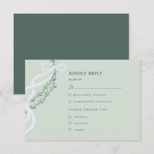 Responskaart RSVP Kaartje (Voorkant / Achterkant)