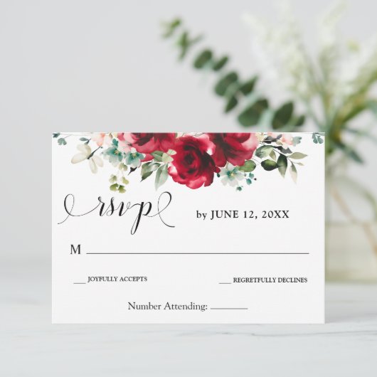 Responskaart RSVP Kaartje (Staand voorkant)