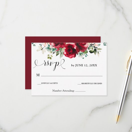 Responskaart RSVP Kaartje (Voorkant / Achterkant in situ)
