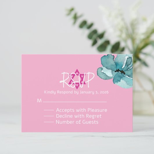 Responskaart RSVP Kaartje (Staand voorkant)