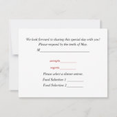 Responskaart voor bruiloft-uitnodigingen RSVP kaartje (Voorkant)