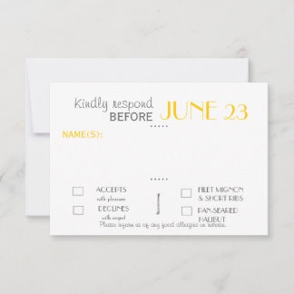 Responskaart voor moderne Invitation Suite RSVP Kaartje