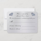 Responskaarten voor 60e Jubileum met enveloppen RSVP Kaartje (Achterkant)