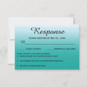 Responskaarten voor ombre Ocean Wedding RSVP (Voorkant)