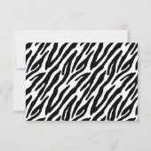 Responskaarten voor Zebra Pattern RSVP Kaartje (Achterkant)