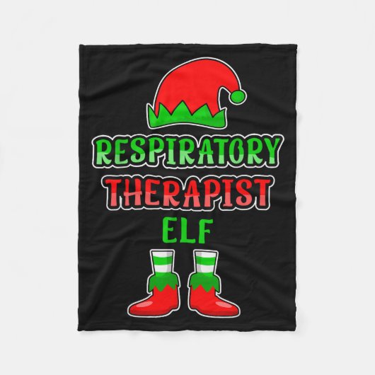 Resratory Therast Elf Resratory Therapy Christmas  Fleece Deken (Voorkant)