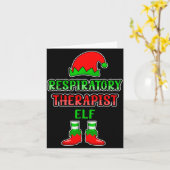 Resratory Therast Elf Resratory Therapy Christmas  Kaart (Gele Bloem)