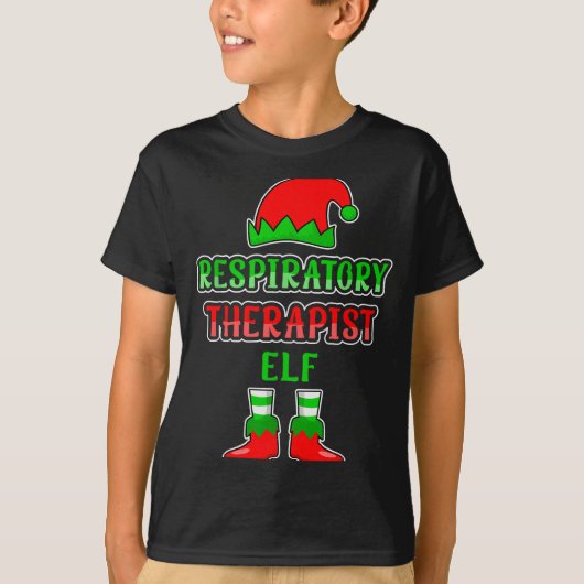 Resratory Therast Elf Resratory Therapy Christmas  T-shirt (Voorkant)