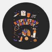 Resratory Therast Shirt Halloween Resratory Theras Ronde Sticker (Voorkant)