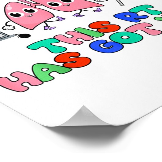 Resratory Therast Valentine’s Day Design Lung Squa Poster (Hoek)