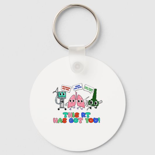 Resratory Therast Valentine’s Day Design Lung Squa Sleutelhanger (Voorkant)