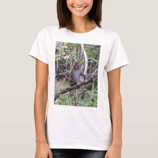 ressus macaque monkey t-shirt (Voorkant)