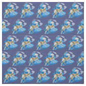 "Rest and Relaxation", Deco Italy Greyhound Blue Stof (Swatch)