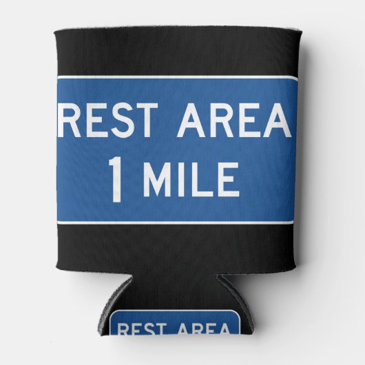 Rest Area Road Sign. Blikjeskoeler (Voorkant)