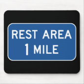 Rest Area Road Sign. Muismat (Voorkant)