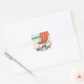 Rest Bay Bridge-einde Wales Vierkante Sticker (Envelop)