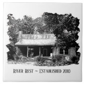 Rest Cabin Tile Tegeltje (Voorkant)