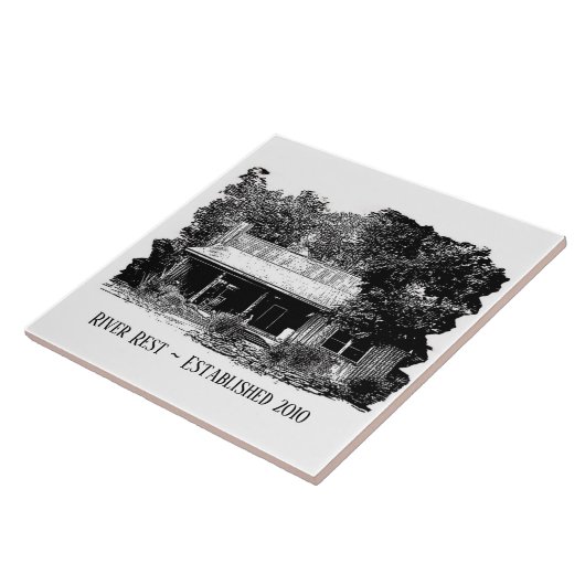 Rest Cabin Tile Tegeltje (Zijkant)