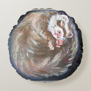Rest ferret rond kussen