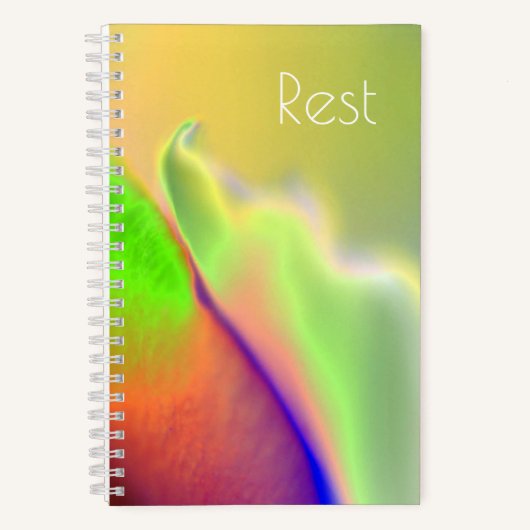 "Rest" Floral Print Spiral Notitieboek (Voorkant)