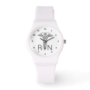 Rest geregistreerde verpleegster   Caduceus-symboo Horloge