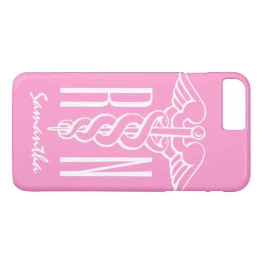 Rest geregistreerde zuster Aangepaste roze kaduceu Case-Mate iPhone Case (Achterkant (Horizontaal))