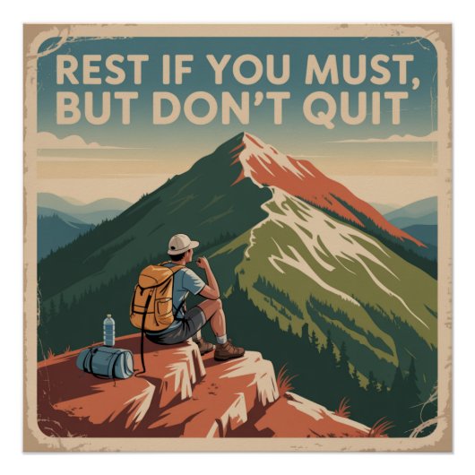 Rest If You Must, But Don't Quit Perfect Poster (Voorkant)