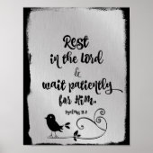 Rest in de Lord Bible Verse Poster (Voorkant)