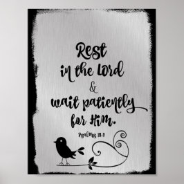 Rest in de Lord Bible Verse Poster