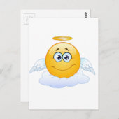 Rest in de Vrede RIP Heaven Angel Emoji Briefkaart (Voorkant / Achterkant)