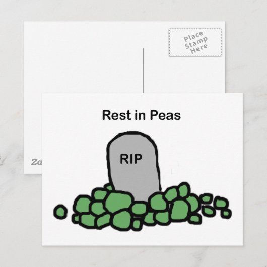 Rest in erwten briefkaart (Voorkant / Achterkant)