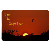 Rest in God's Love Sunset Magneet (Horizontaal)