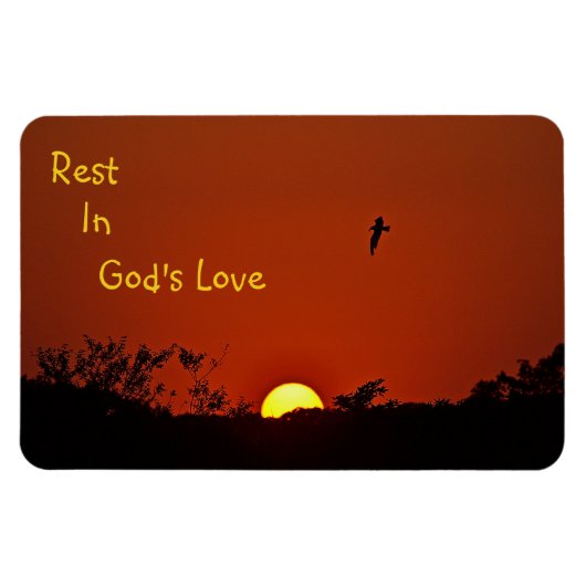 Rest in God's Love Sunset Magneet (Horizontaal)
