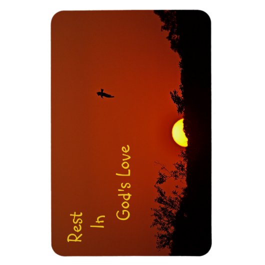 Rest in God's Love Sunset Magneet (Verticaal)