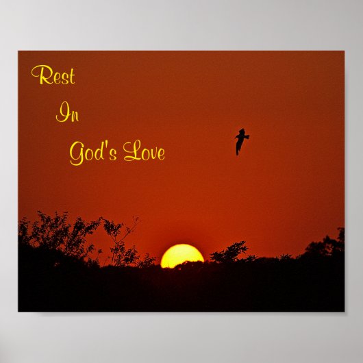 Rest in God's Love Sunset Poster (Voorkant)
