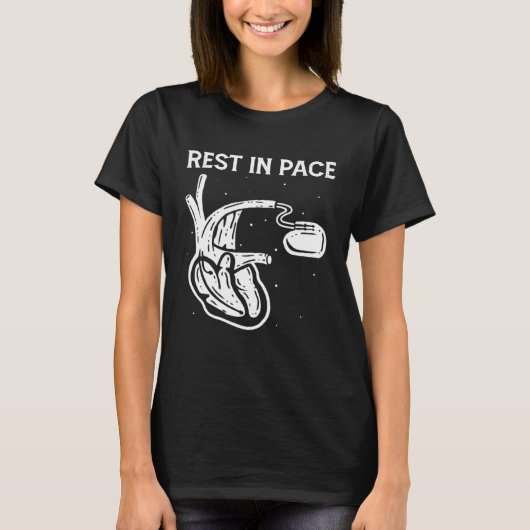 Rest In Pace Open Heart Surgery Bypass Pacemaker T-shirt (Voorkant)