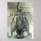 Rest in Peace H.P. Lovecraft Poster (Voorkant)