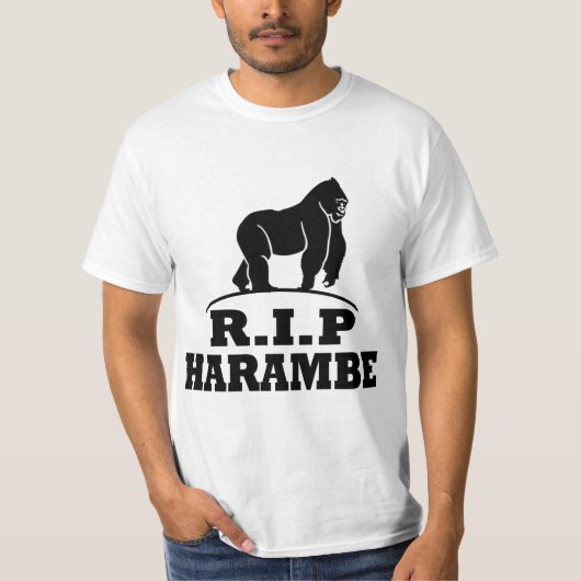 REST IN PEACE HARAMBE T-SHIRT (Voorkant)