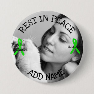 Rest in Peace Lyme Disease Gepersonaliseerde Butto Ronde Button 7,6 Cm