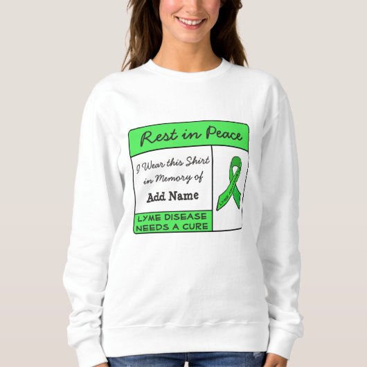 Rest in Peace Lyme Disease in Memory of the Shirt (Voorkant)