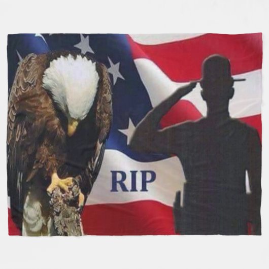 REST IN VREDE FLEECE DEKEN (Voorkant (Horizontaal))