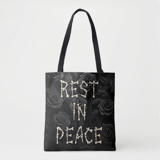 Rest in vrede tote bag (Voorkant)