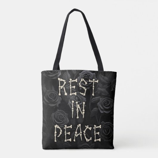 Rest in vrede tote bag (Achterkant)
