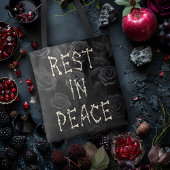 Rest in vrede tote bag